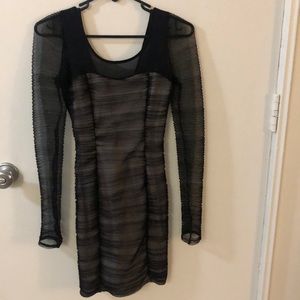 Black ruched dress